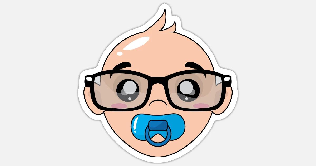 Baby Geek Cartoon Sticker Spreadshirt
