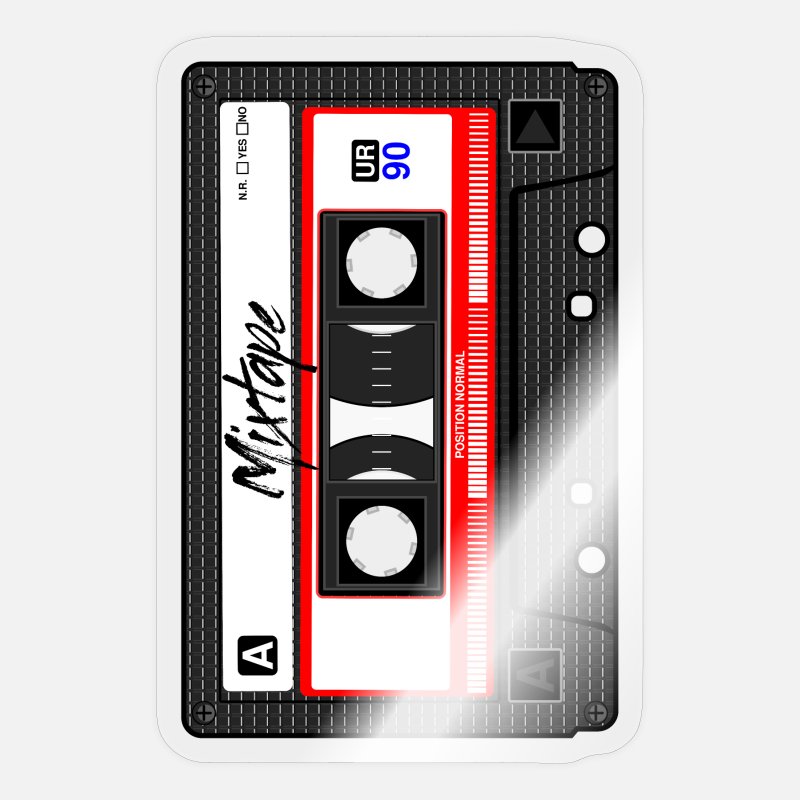 style3 DJ Tape Herren T-Shirt Kassette 3D Turntable Retro 