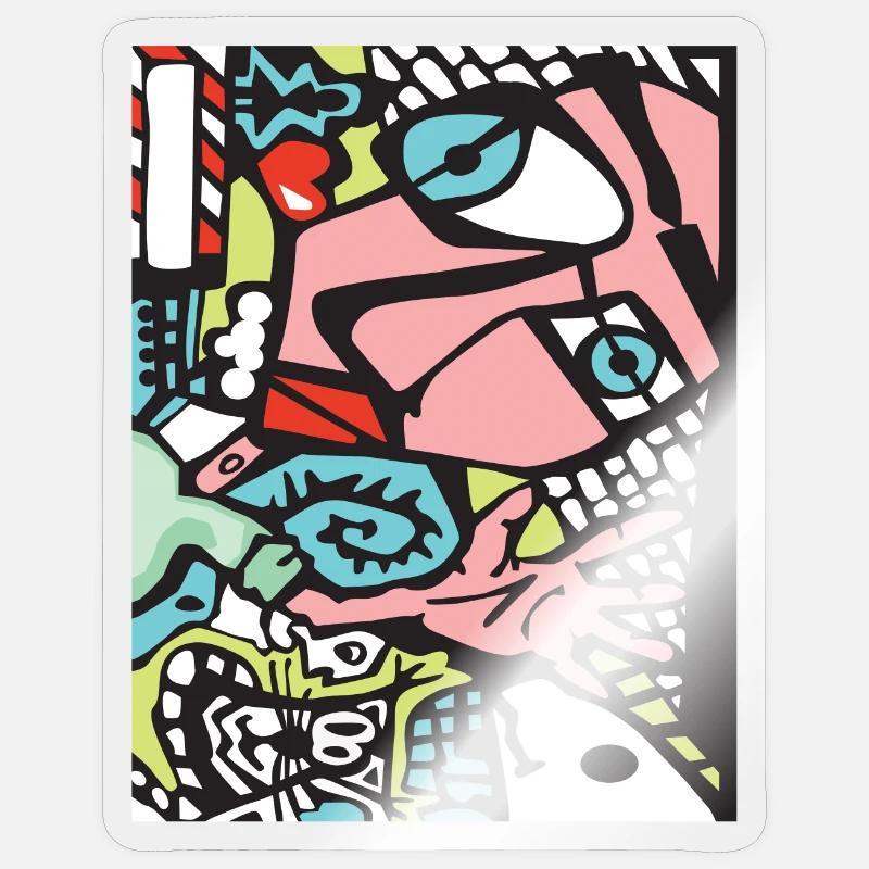 Abstract Art Graffiti Art Drawing Psychedelic Sticker Spreadshirt Abstract Art Graffiti Art Drawing Psychedelic Sticker Spreadshirt