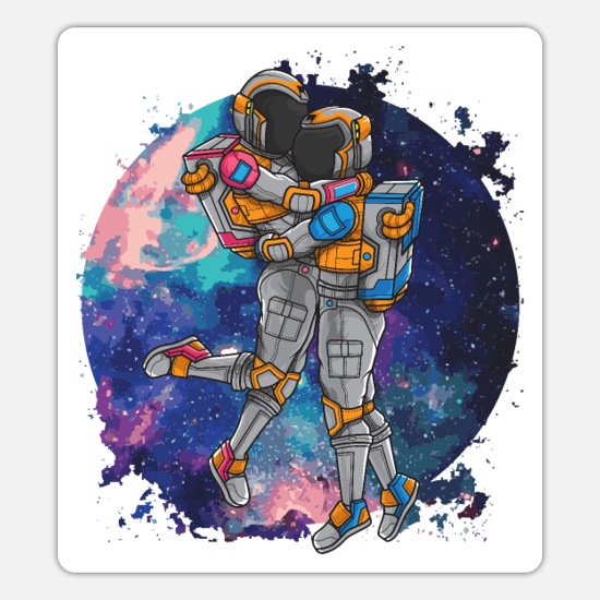 Astronaut Couple Stickers