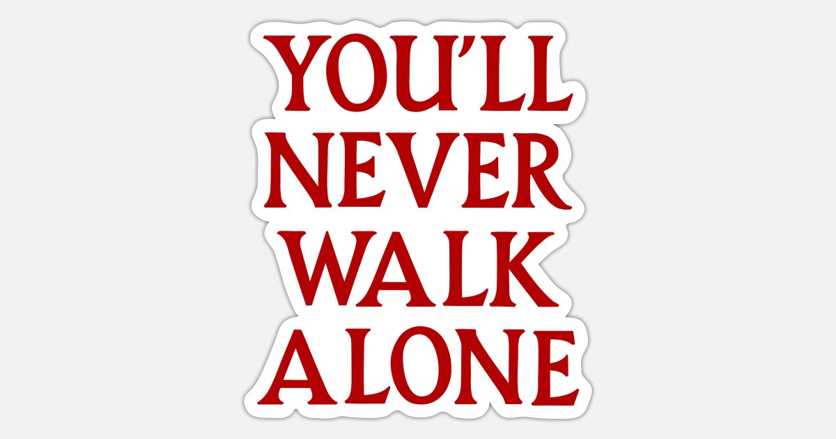 6 Stickers for Fans / You'll Never Walk Alone FC Liverpool Footboll Soccer Decal Vinyl Any Sizes