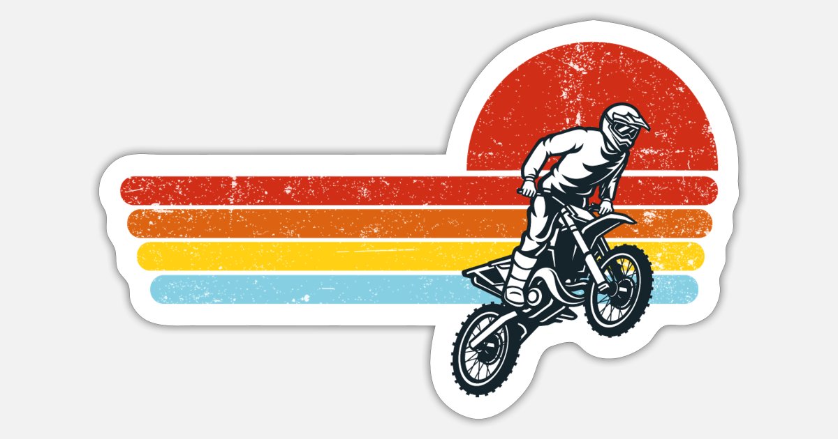 Vintage Motocross Motorcycle STICKERS 9" x 2.5" Decals MAICO Ahrma Asst 4 EACH