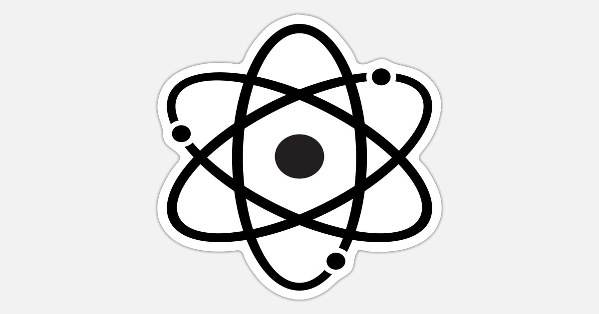 Atom Neutron Physics Nuclear Silhouette Removable/Permanent Vinyl Decal Sticker