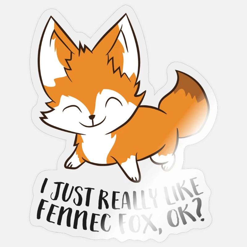 J Aime Vraiment Les Renards Cute Fennec Fox Sticker Spreadshirt