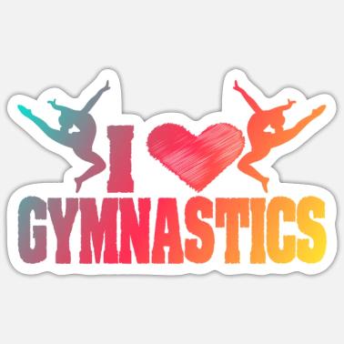 This I Love Gymnastics Design Works As A Great Sticker Spreadshirt