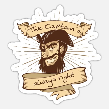 Captain Captain ship boat sailing motor boat boss gift - Sticker