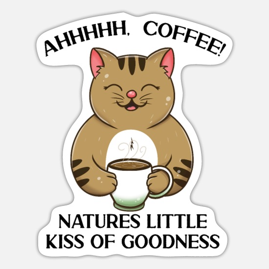 Cats & Coffee Sticker Cats and Coffee Sticker Cat Sticker