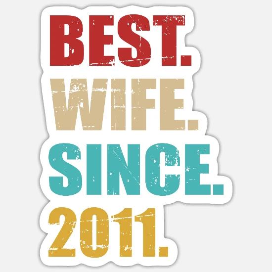 10e Anniversaire De Mariage Sticker Spreadshirt