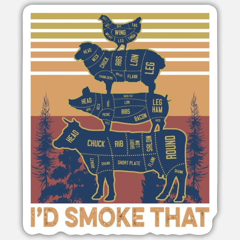 Meat Stickers | Unique Designs | Spreadshirt