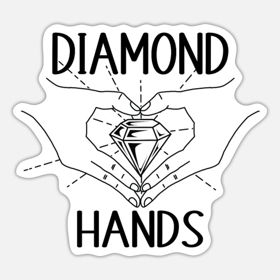 Diamond Hands WSB WallStreetBets Game Stonk Stock Market Wall Car Decal Sticker