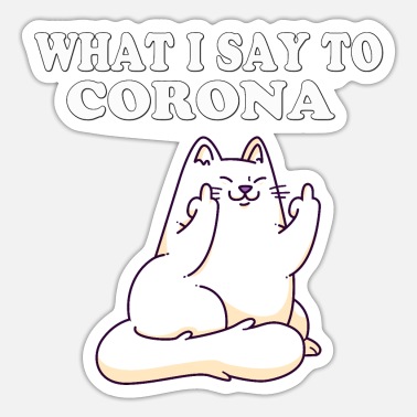 China Fuck Corona - Cat - Sticker