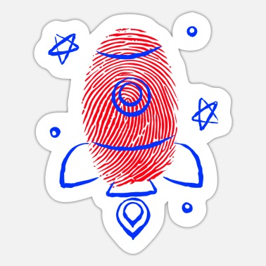 Scene fingerprint spaceship - Sticker