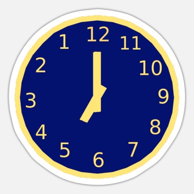 Backwards Backward Clock - Sticker