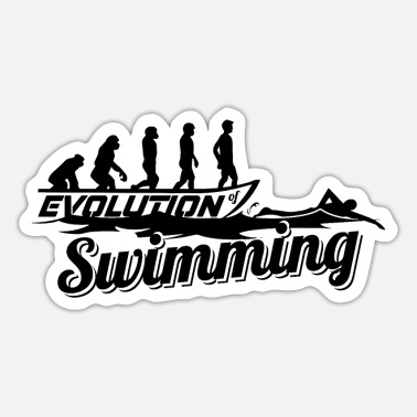 Swimmer Evolution of the swimmer&#39;s swimmer - Sticker