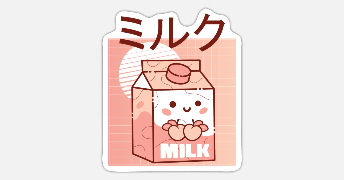 Custom hand drawn peach milk kitty stickers