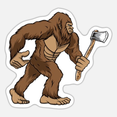 Axe Bigfoot Lumberjack Sasquatch Carpenter - Sticker