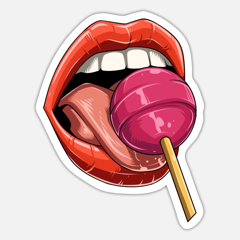 Lollipop Sucking Stickers | Unique Designs | Spreadshirt