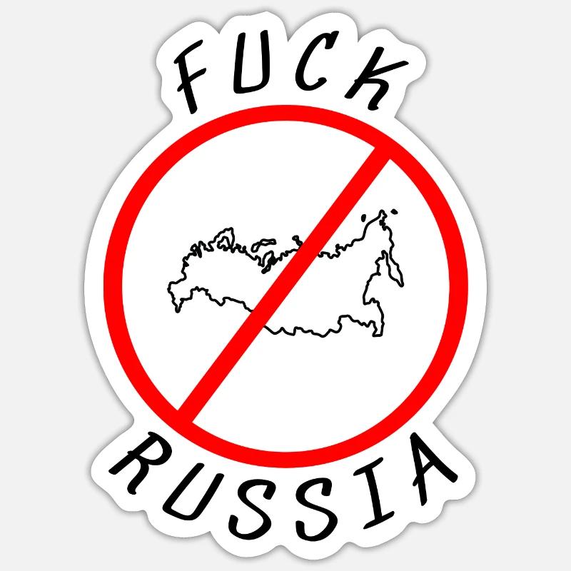 Anti Russia Sticker Russia Stickers | Unique Designs | Spreadshirt