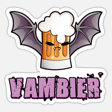 Stayhome Vambier Halloween Vampire Saying Party Bat - Sticker