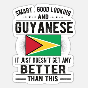 Lovely Guyanese Flag Guyana Heritage Guyanese Roots - Sticker