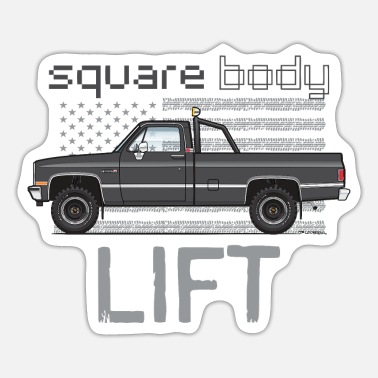 Square Body Lift Dark Slate - Sticker