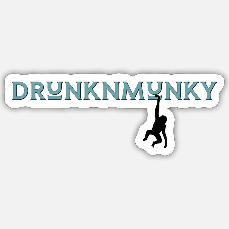 Drunk-monkey Stickers | Unique Designs | Spreadshirt