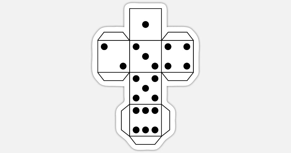 printable die dice black and white color dice sticker spreadshirt
