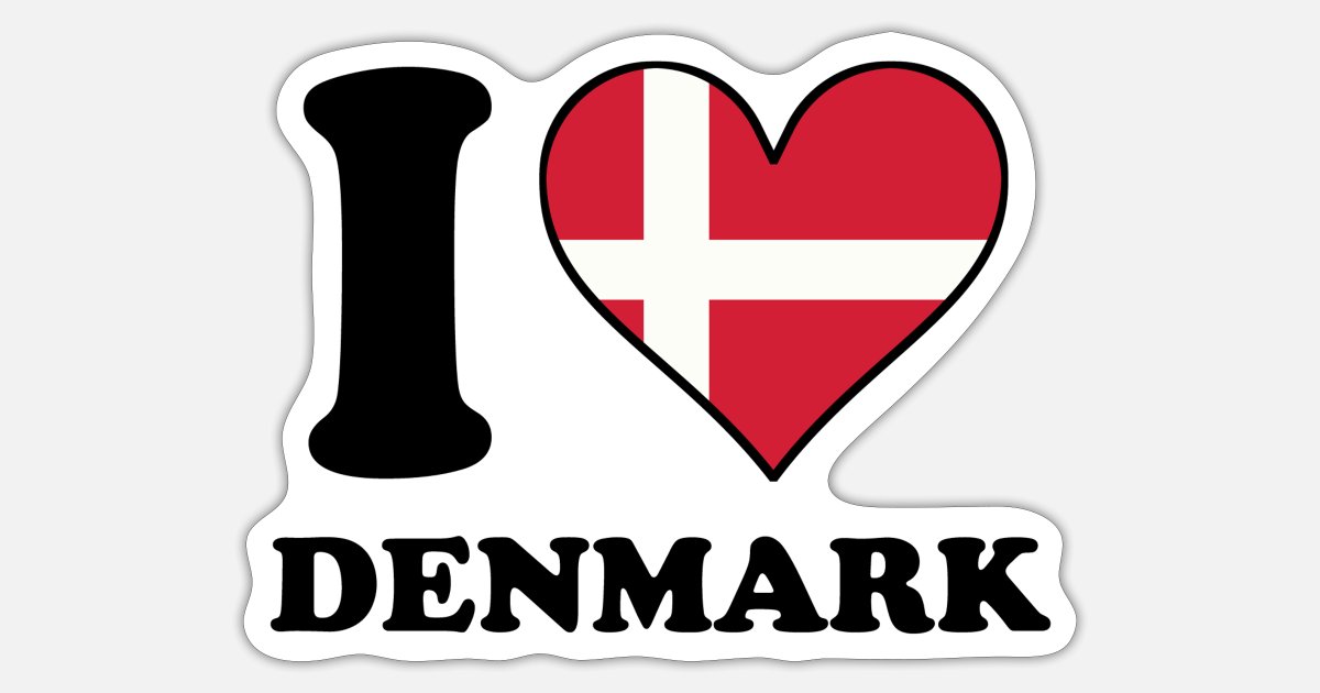 Keychain Gift Denmark Country Expat Flag Danish Heart 
