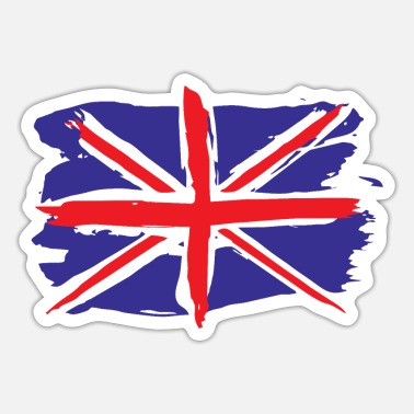 Petit en plastique résistante Britannique Union Jack Drapeau Autocollants GB Sticky Labels 