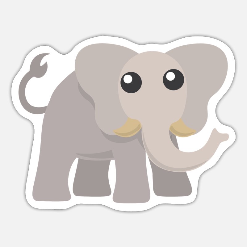 Cute Elephant Cartoon' Sticker | Spreadshirt