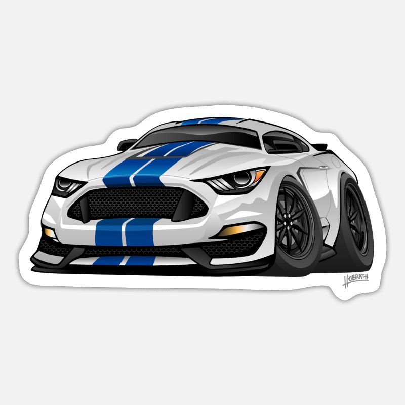 Modern American Muscle Car Cartoon' Sticker | Spreadshirt