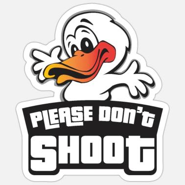 Animal Welfare Please Don T Shoot Duck Hands Up Canvas Backpack Gray Brown