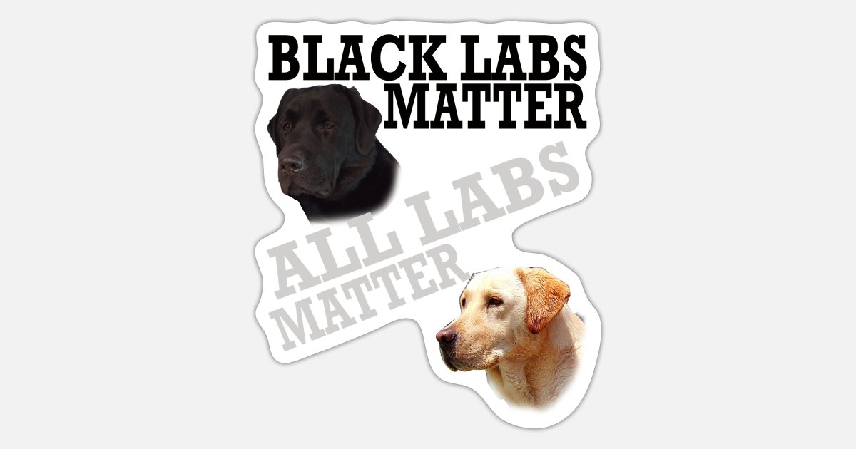 BLACK LABS MATTER DOG  R/L/M VINYL DECAL STICKER 4417 S17 