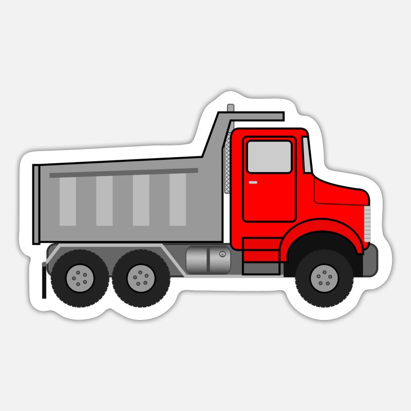 Dump Truck Animated' Sticker | Spreadshirt