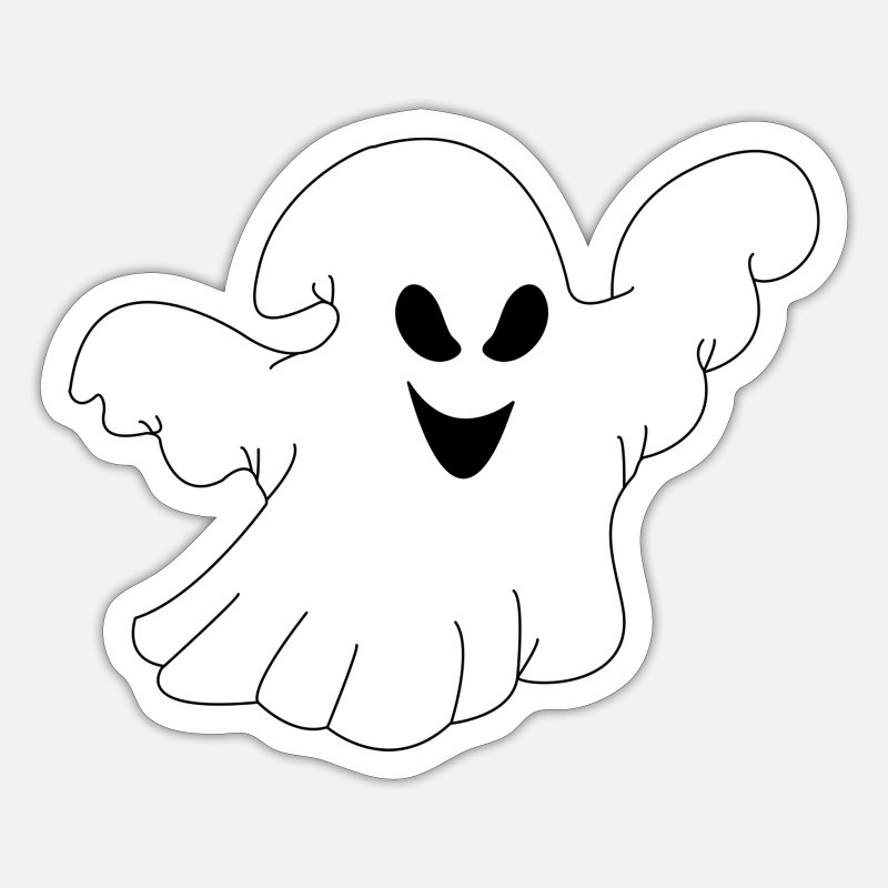 cool ghost! comic -drawing! funny gift idea!' Sticker | Spreadshirt