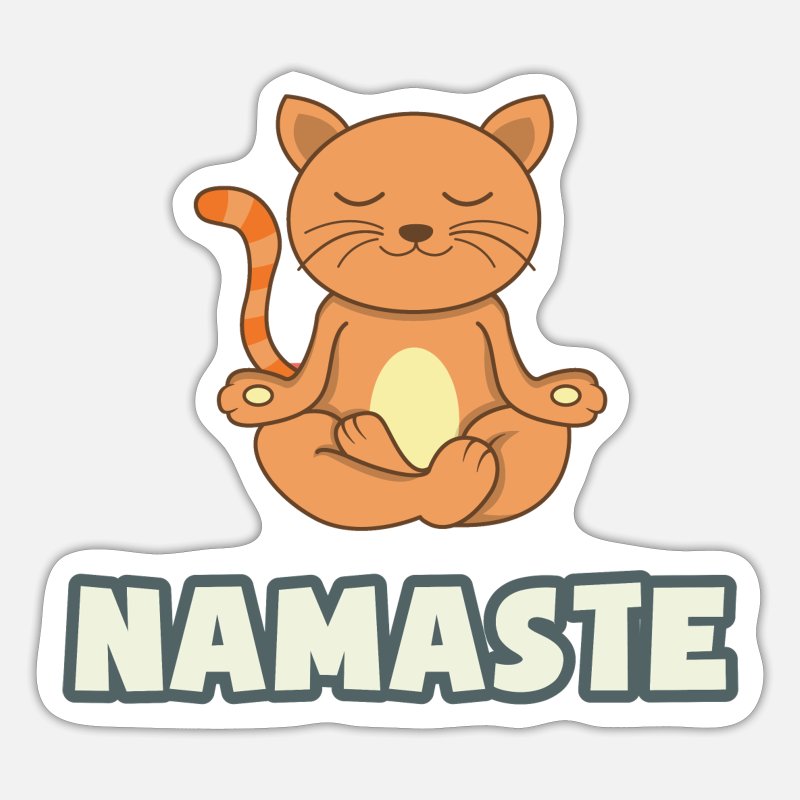 Namaste Funny Yoga Cat Exotic Ragdoll gift for her' Sticker | Spreadshirt