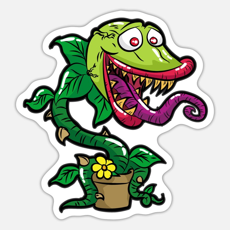 HAPPY VENUS FLYTRAP carnivorous plant funny gift' Sticker | Spreadshirt