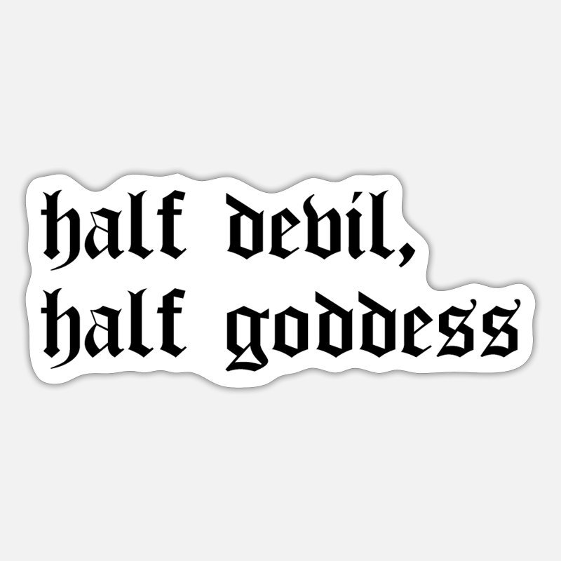 Half Goddess Vinyl Decal Waterproof Sticker Half Devil 