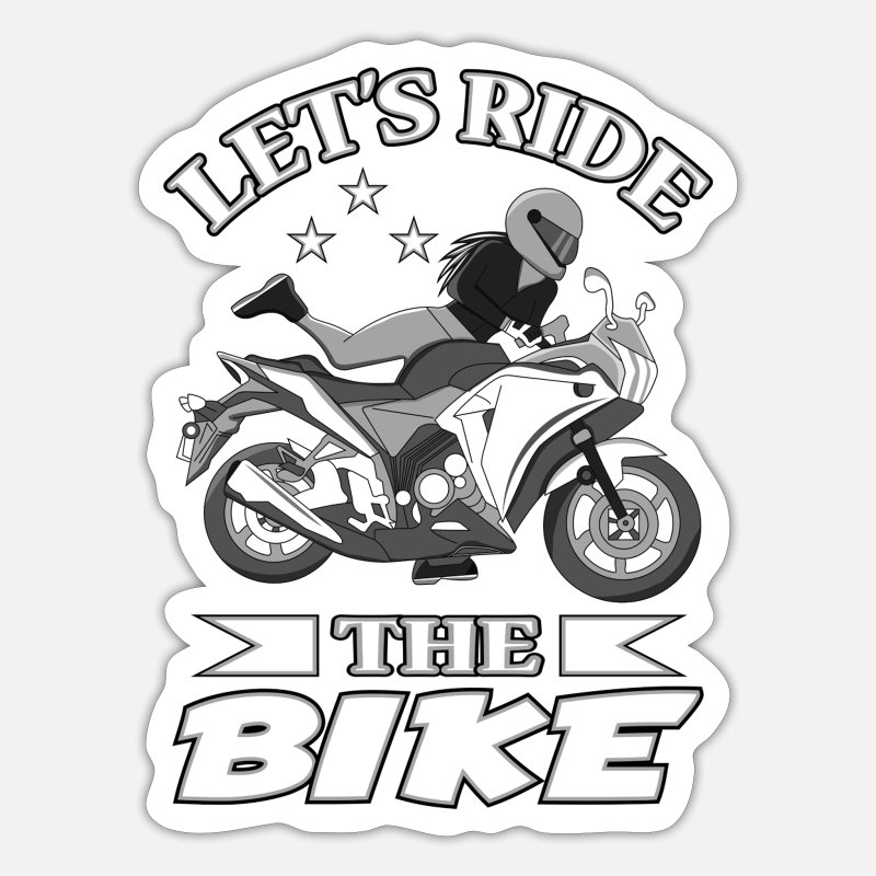 'Motorcycle Biker Funny Bike Vintage Motorbike Gift' Sticker | Spreadshirt