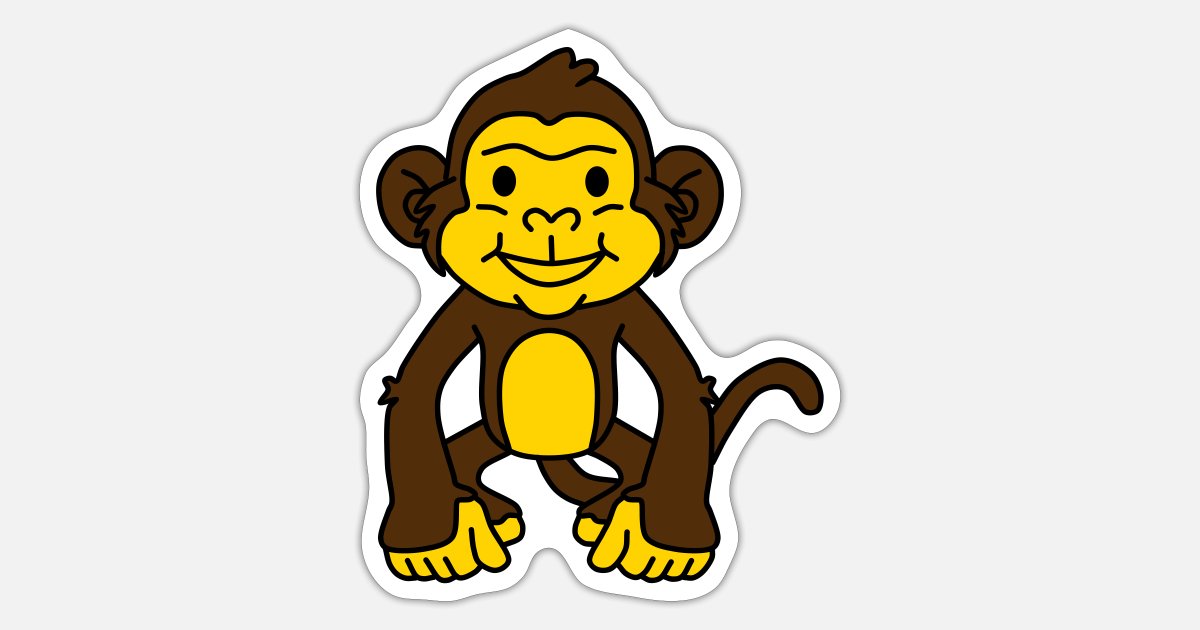 monkey,monkeys,monster' Sticker | Spreadshirt