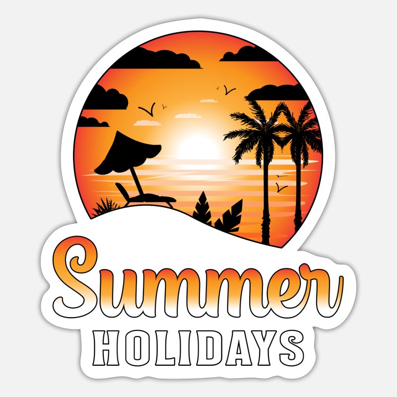 Vacation Family Travel Funny Summer Beach Sea Sun' Sticker | Spreadshirt