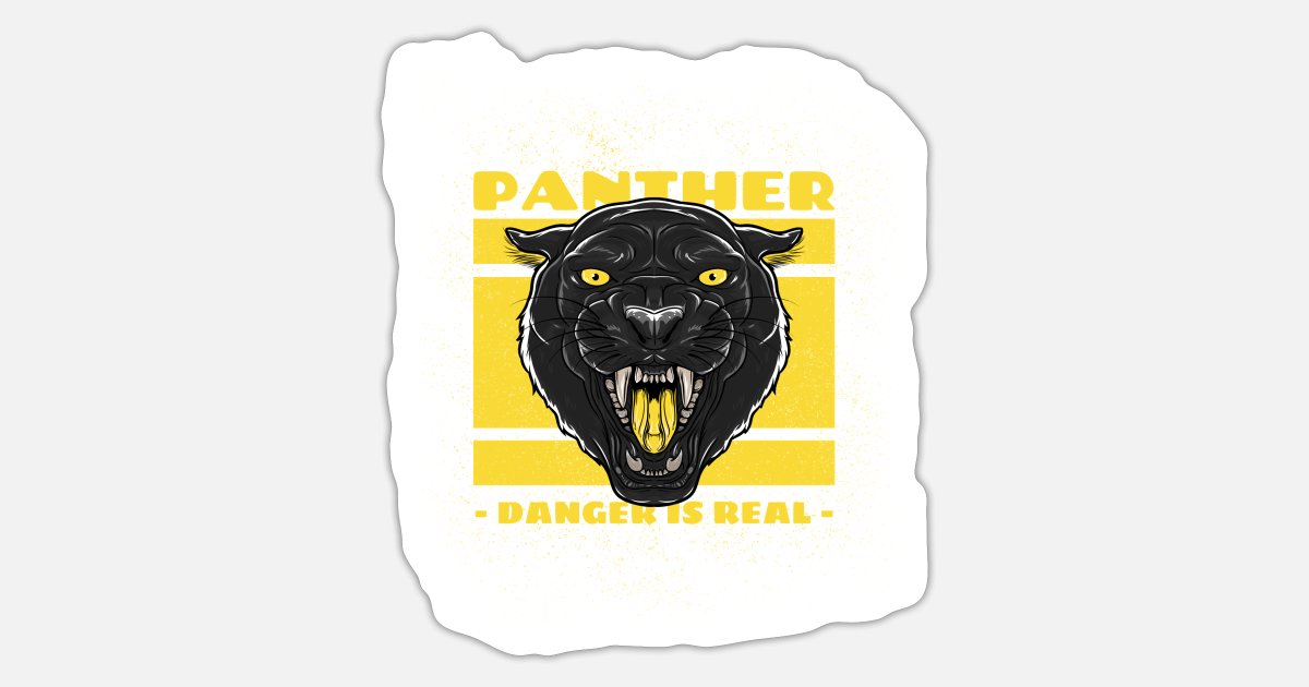 Angry Panther' Sticker | Spreadshirt