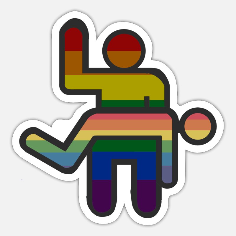 Gay spanking' Sticker | Spreadshirt