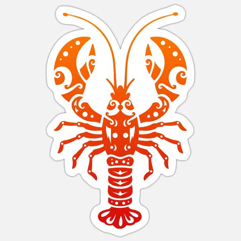 Maori Lobster Polynesian Tribal Tattoo Gift Idea Sticker