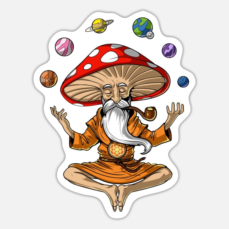 Magic Mushroom Psychedelic' Sticker | Spreadshirt
