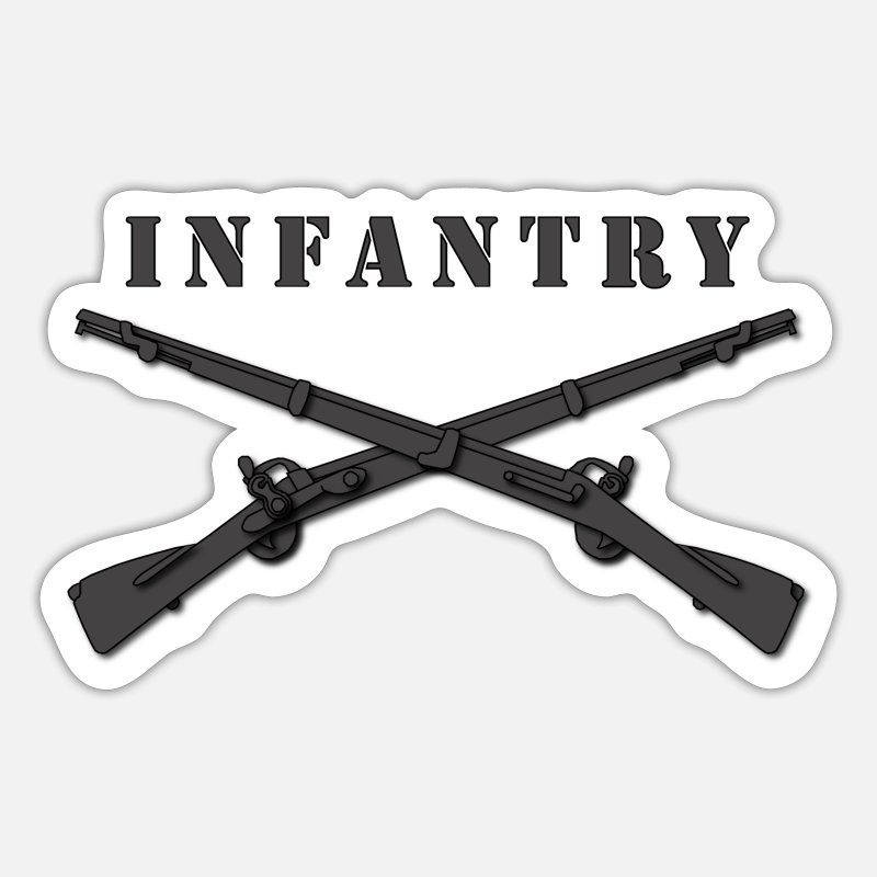 US Army Sticker Decal 3d Infantry Division Crossed Rifles 