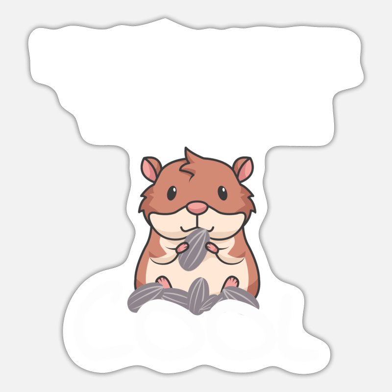 funny hamster - my hamster thinks i´m cool gift' Sticker | Spreadshirt