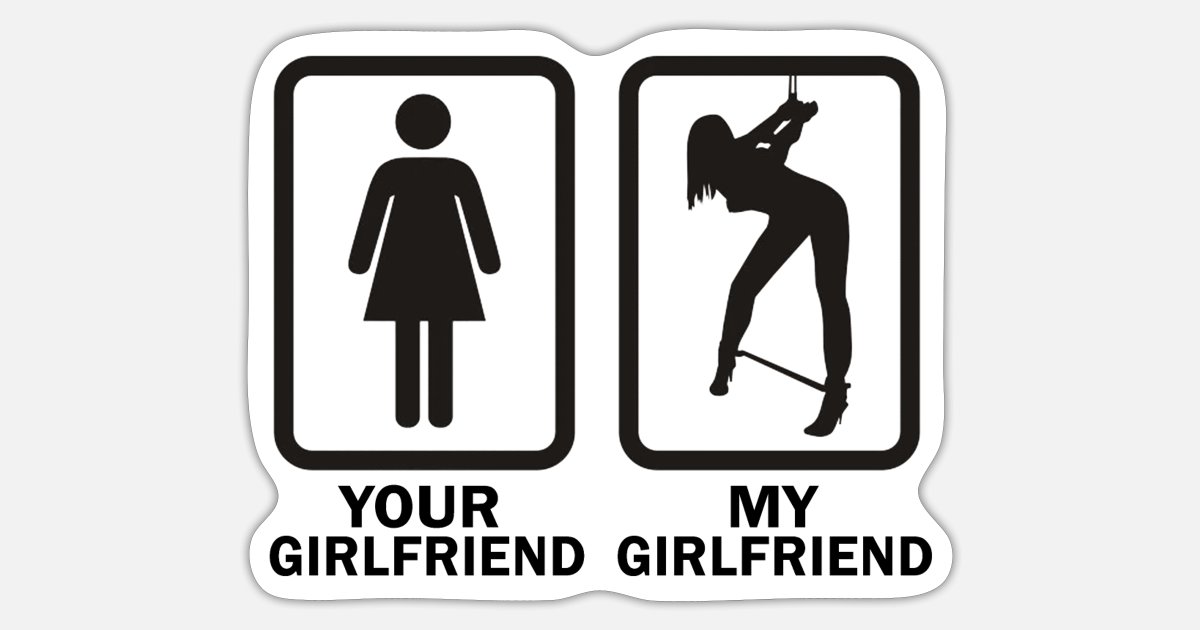 your girlfriend vs my girlfriend funny bdsm' Sticker | Spreadshirt