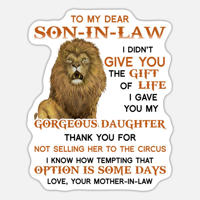 Funny Mother In Law' Sticker | Spreadshirt