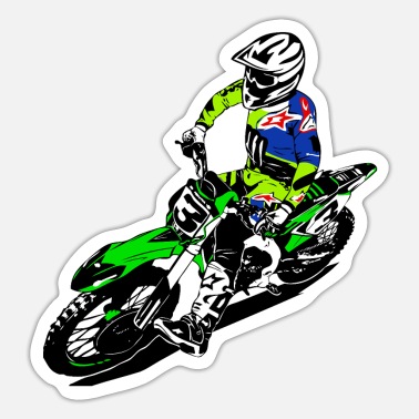 Apico Number 6 White Stickers 4.5 inch Motocross Enduro 